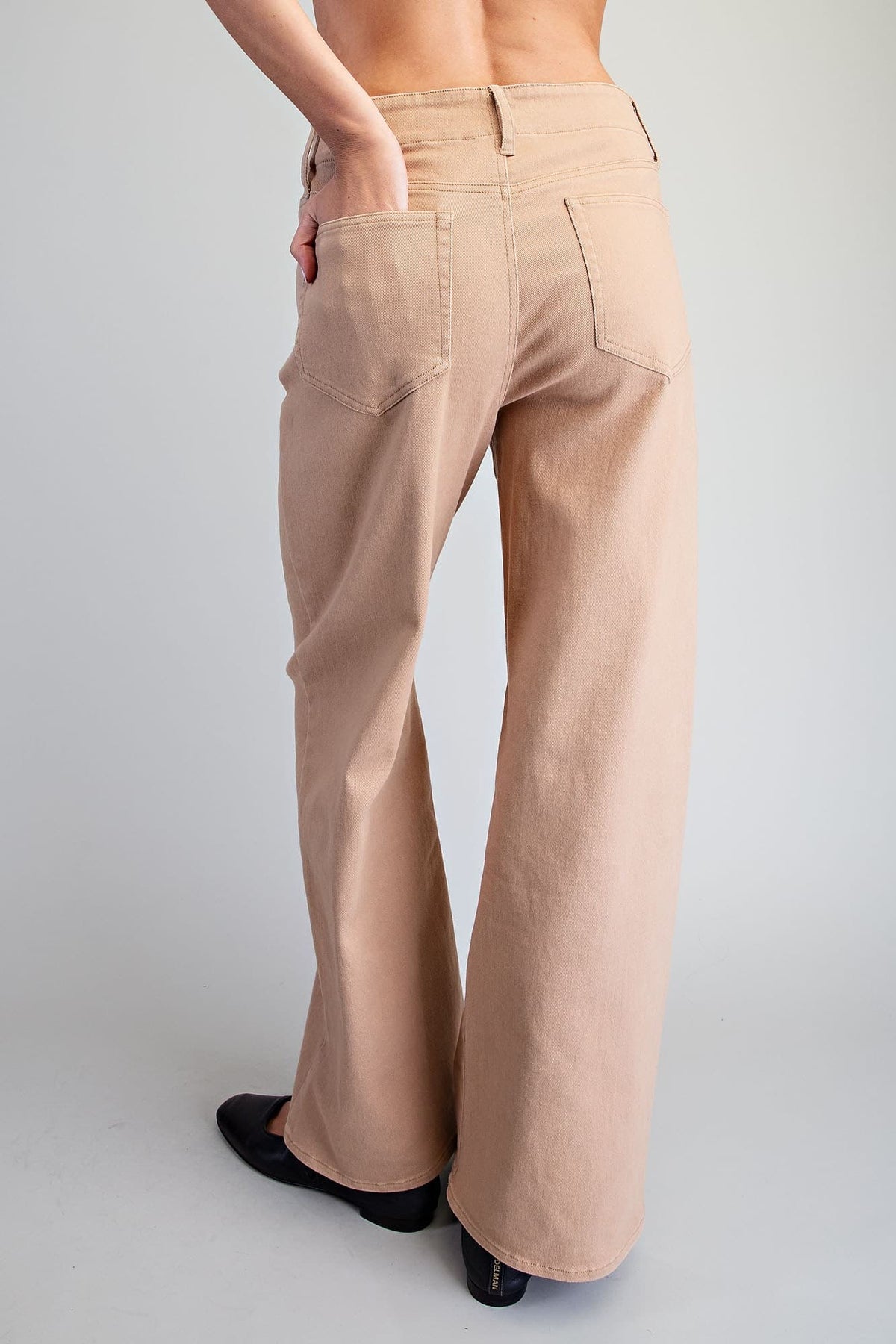 Drawstring Patch Pocket Pants-3