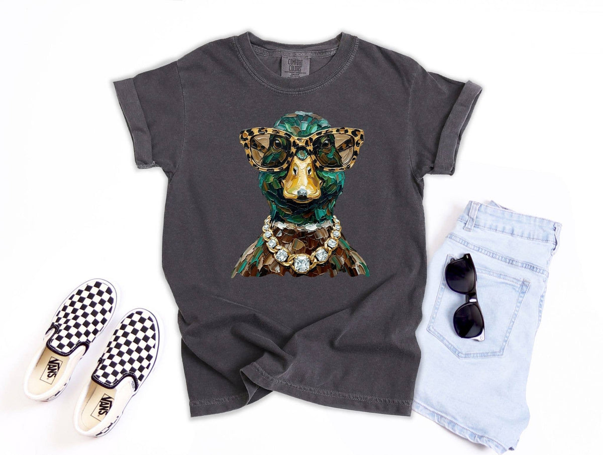 Glam Mallard Duck Graphic Tee-1