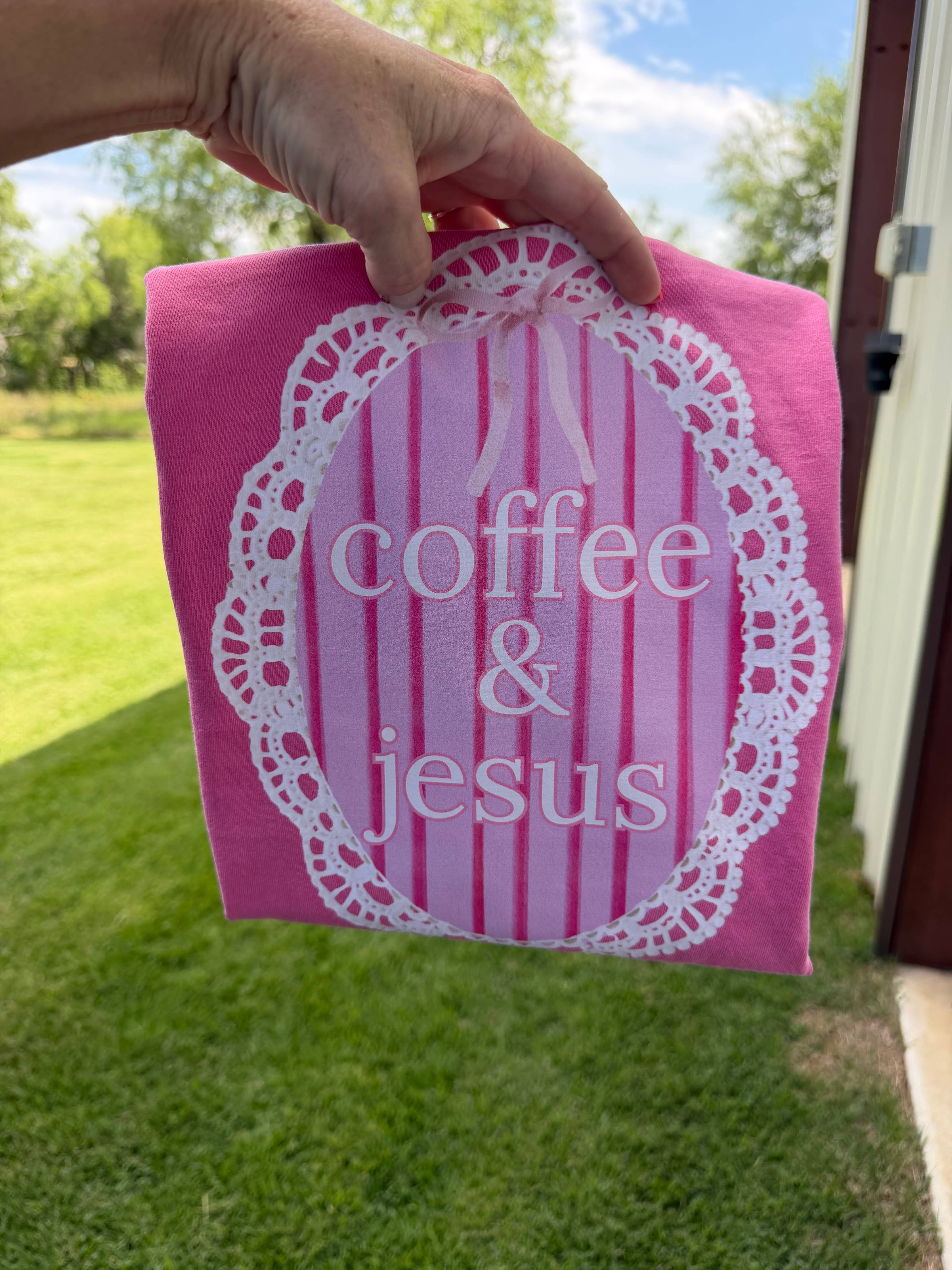 Coffee & Jesus Coquette Graphic Tee