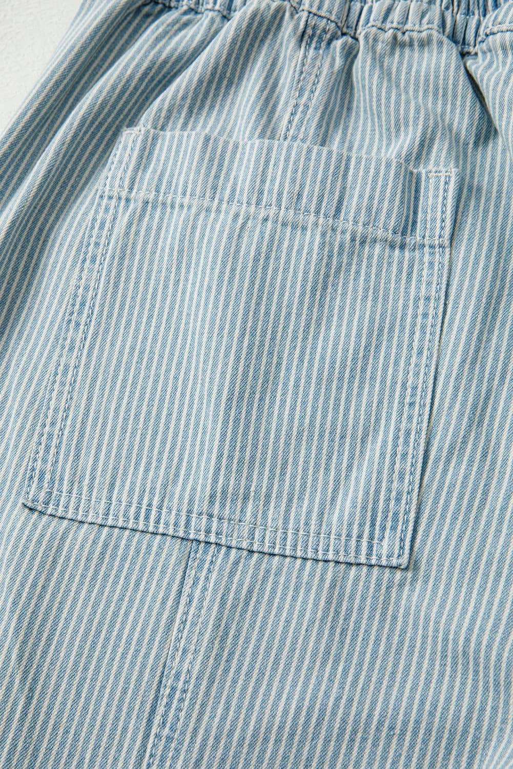 66 Spring 2026 Stripe Mid Rise Drawstring Waist Denim Jeans
