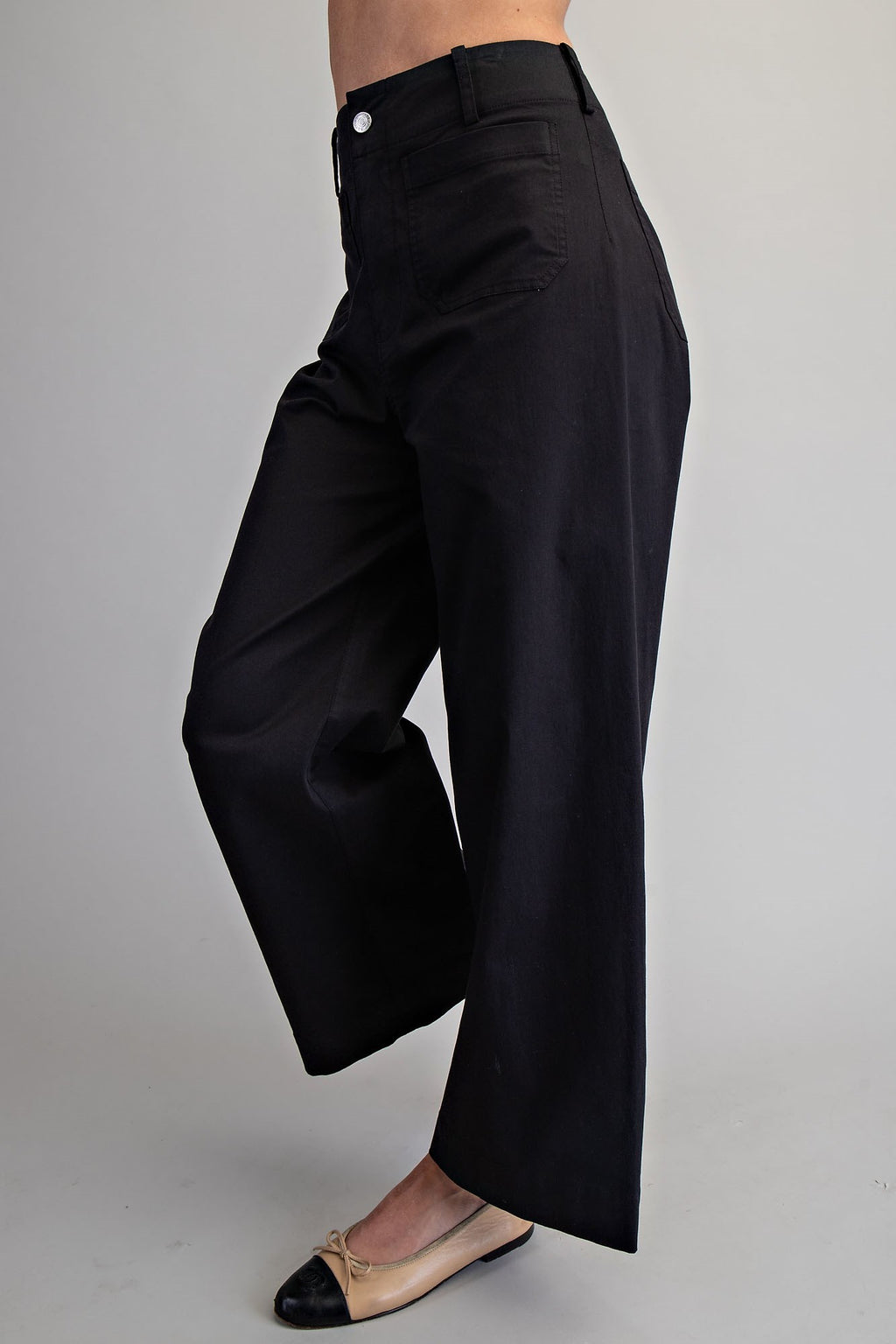 Solid Straight Leg Pants