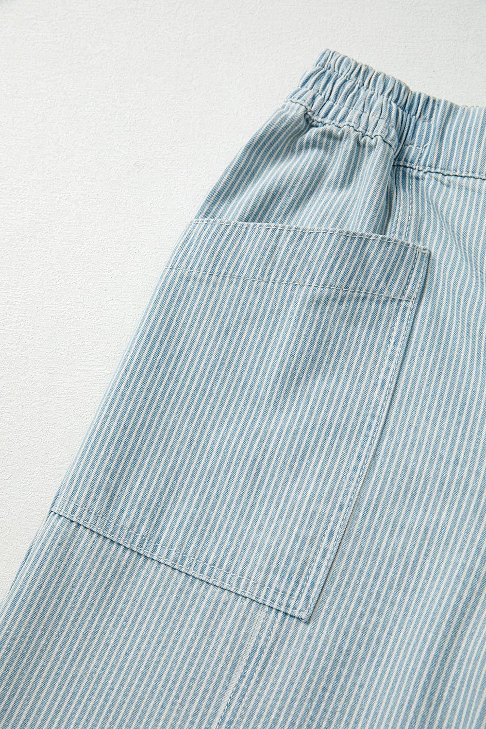 66 Spring 2026 Stripe Mid Rise Drawstring Waist Denim Jeans