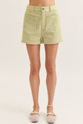 Yellow checkered shorts