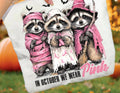 October We Wear Pink Boujee Raccoons