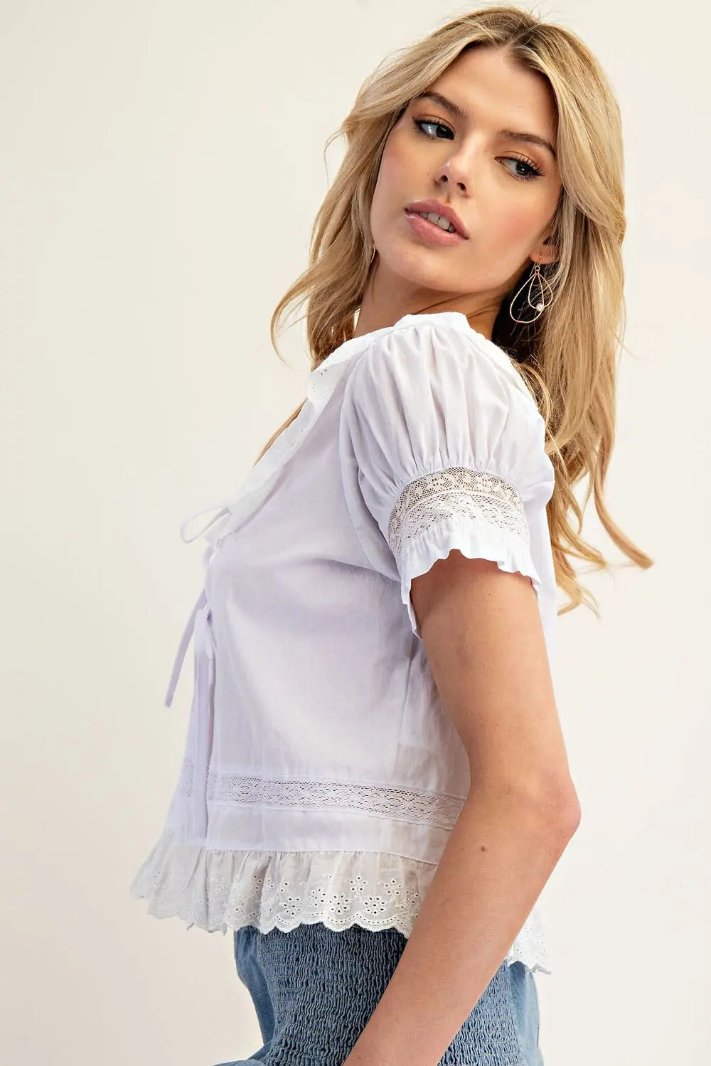 ee:some White Short Sleeve