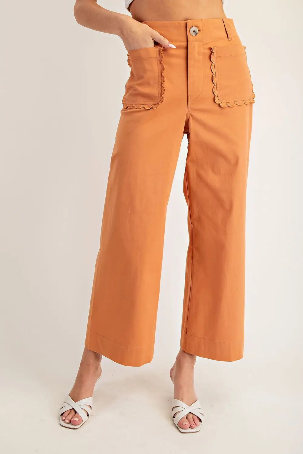 ee:some Orange Wide Leg Jeans