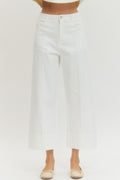 White Wide leg Pants