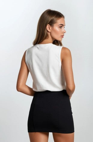 Buttery Soft Brushed Modal Round Neck Sleeveless Swing Top