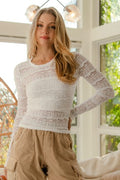 Ruffles Detail Flower Lace Top