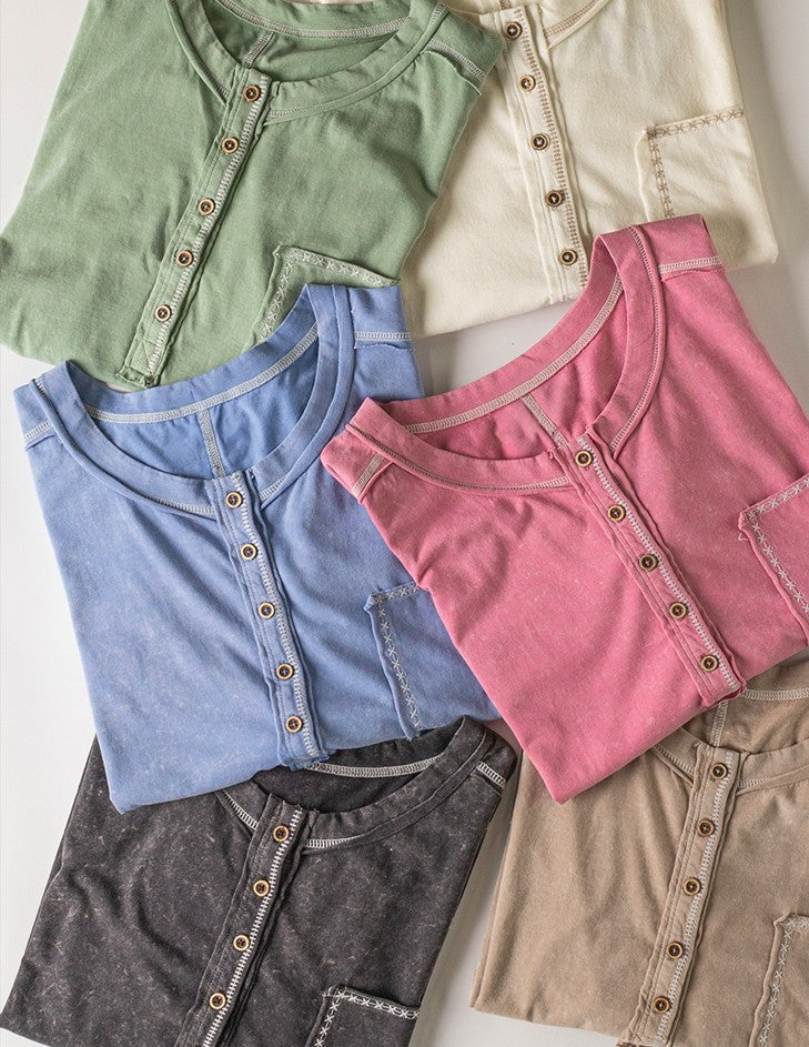 Mineral Washed Oversized Comfy Knit Top