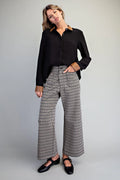 Houndstooth Printed Pants