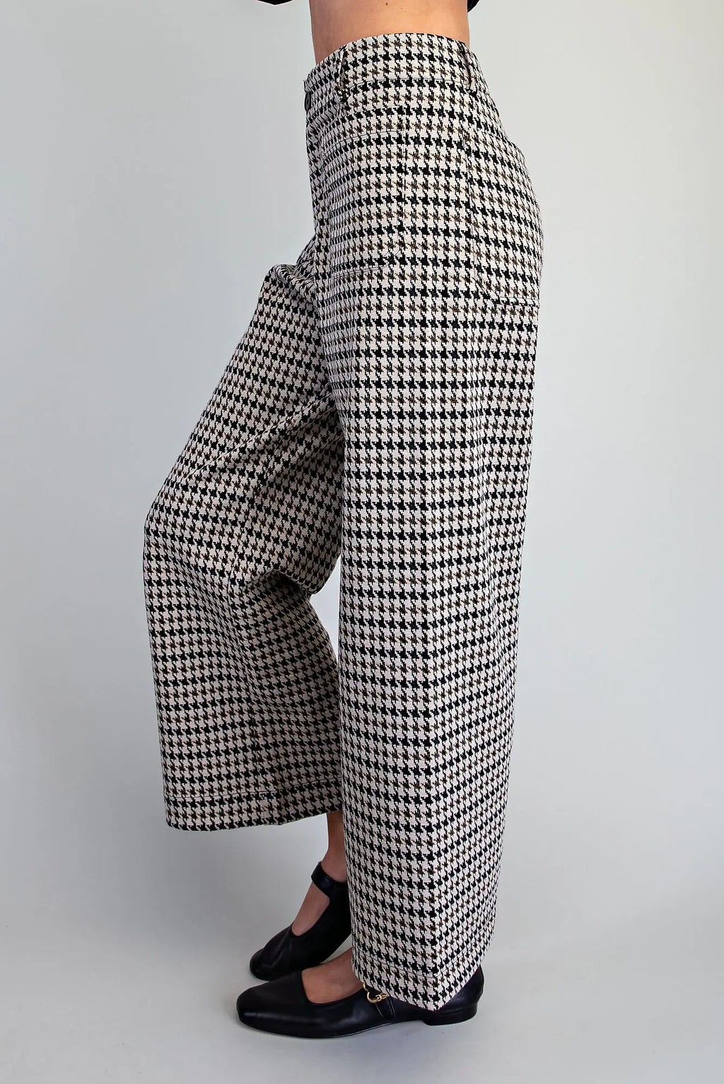 Houndstooth Printed Pants