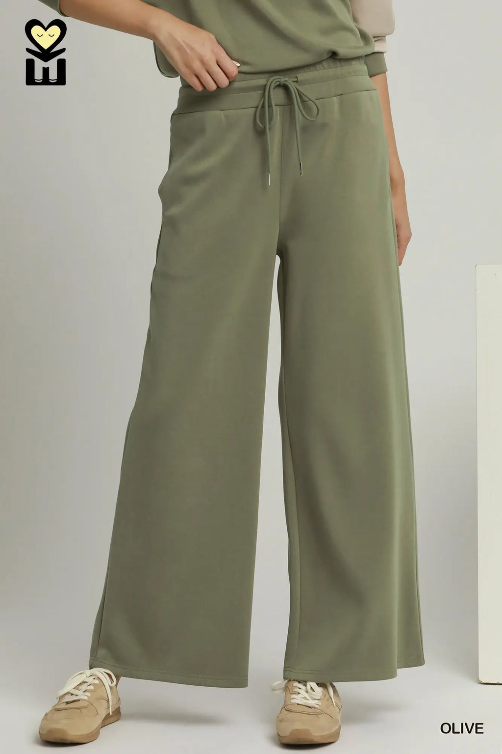 SPACEKNIT Colorblock Wide Leg Pants 28.5"