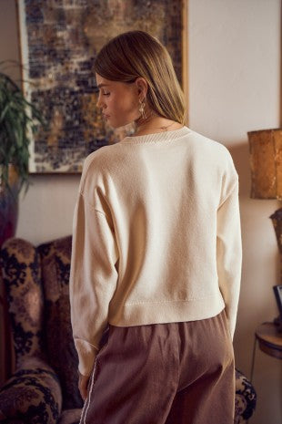 Jacquard Horse Graphic Long Sleeve Knit Sweater Cardigan