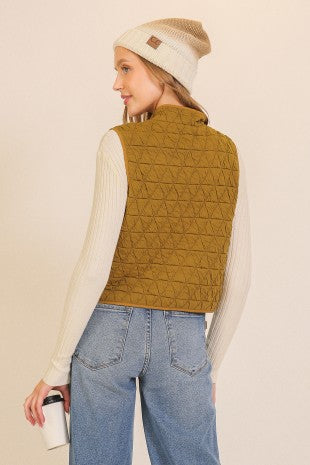 Quilted Zip-Up Vest
