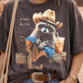 Howdy, Darlin' Raccoon Graphic Tee Pepper