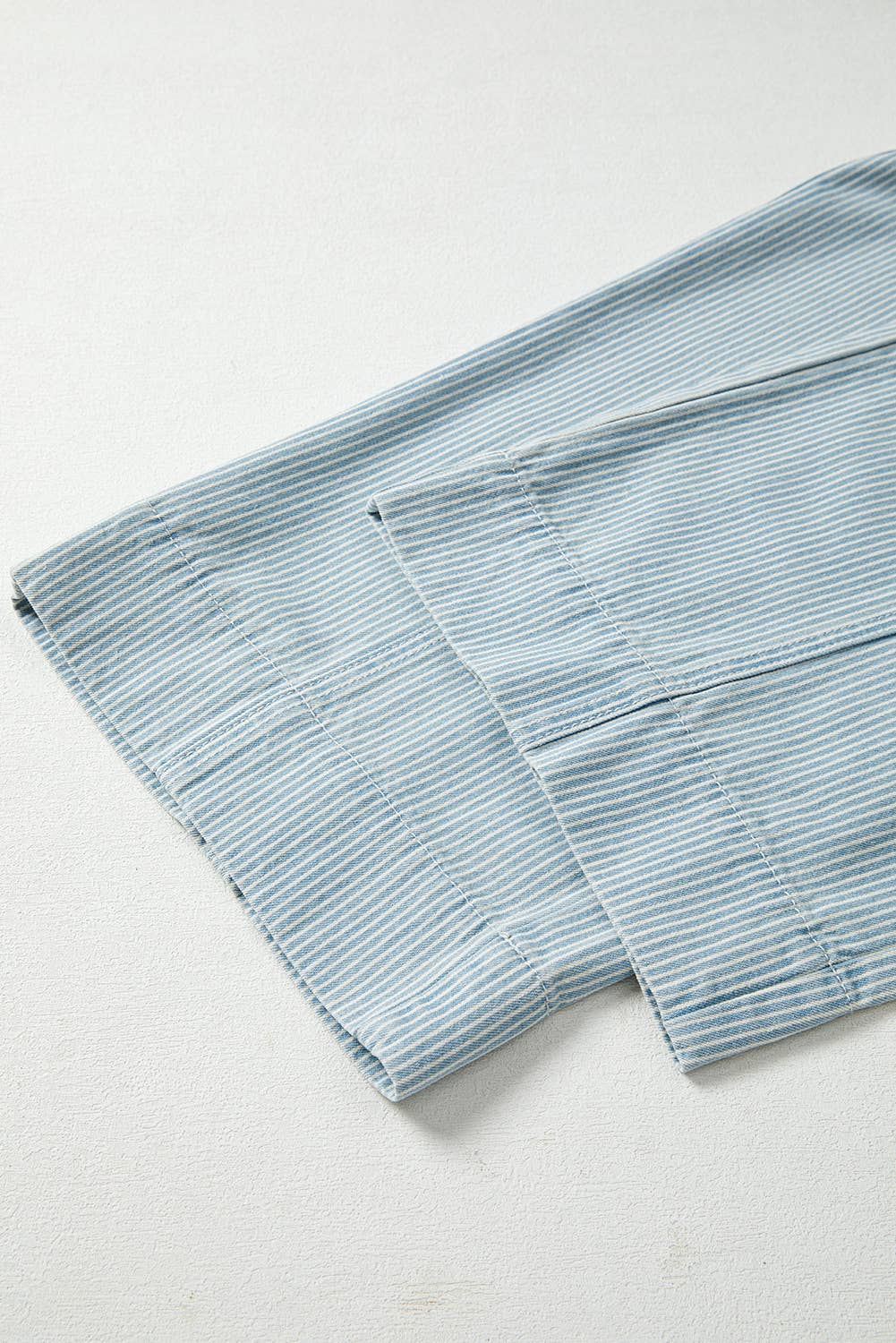 66 Spring 2026 Stripe Mid Rise Drawstring Waist Denim Jeans