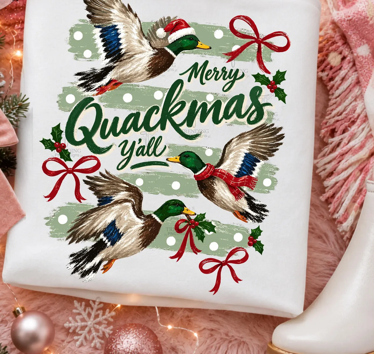 Merry Quackmas Duck Tee-1