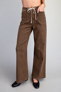 Drawstring Patch Pocket Pants