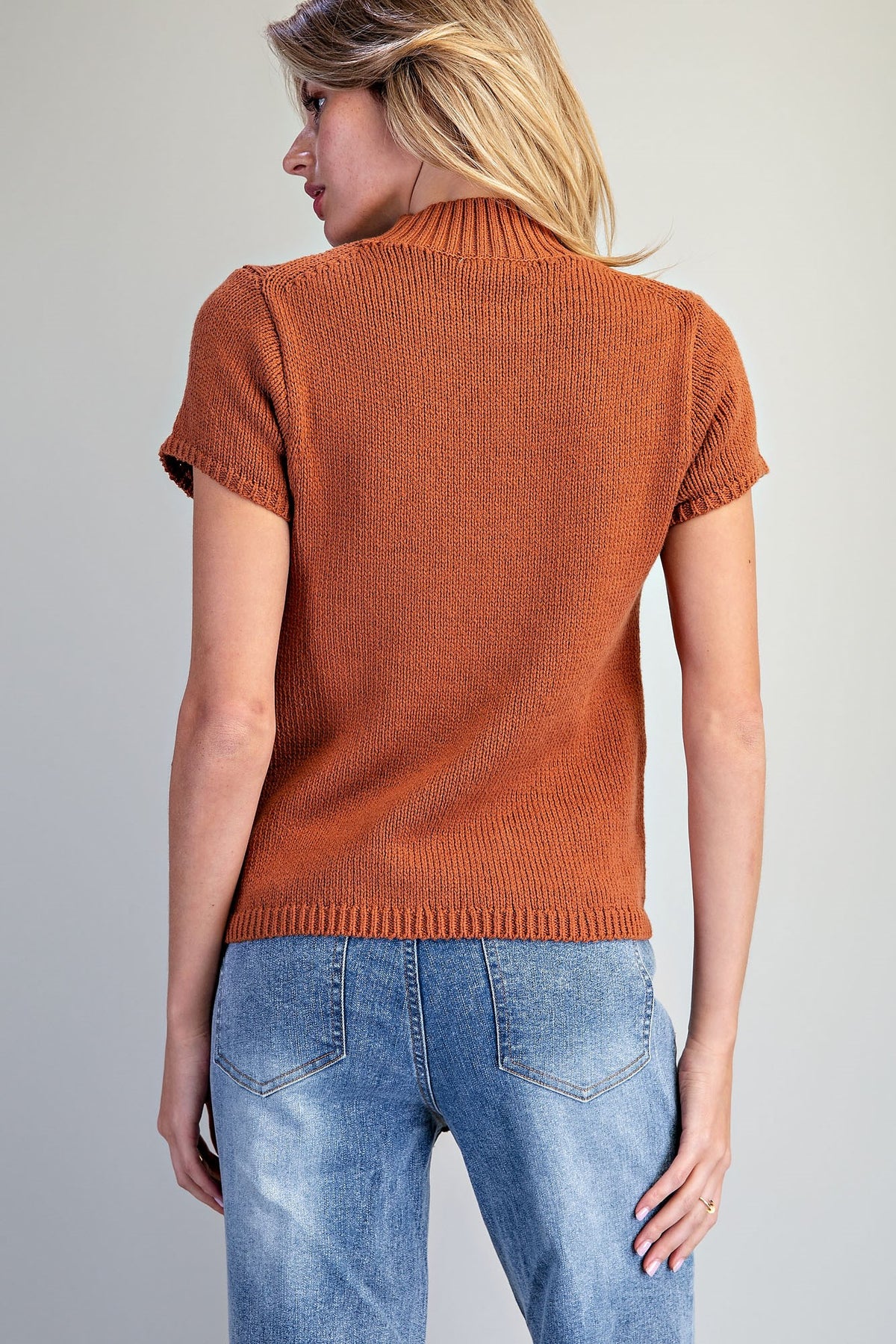 Mock Neck Cowgirl Knit Top ✨