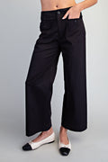 Scallop Trim Flap Pocket Pants